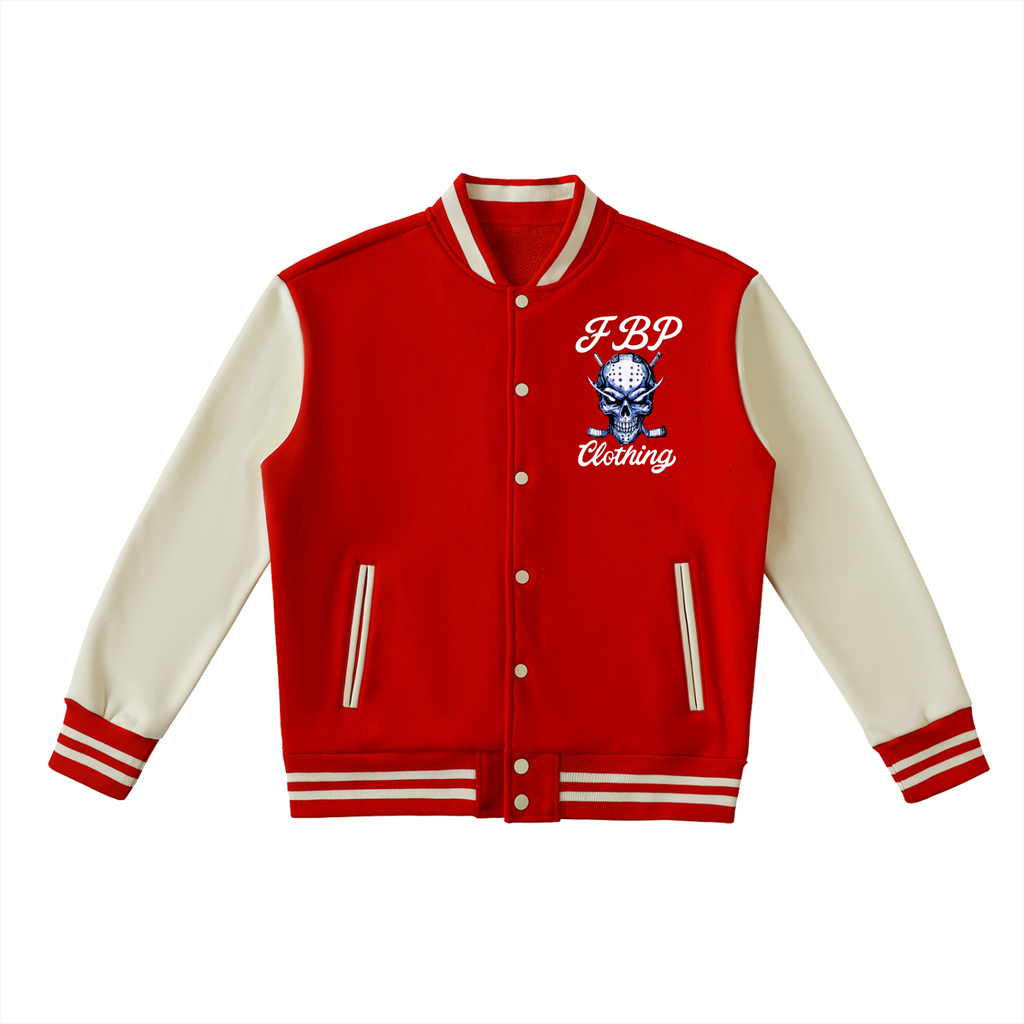 Two-Tone Fleeced Varsity Jacket hockey