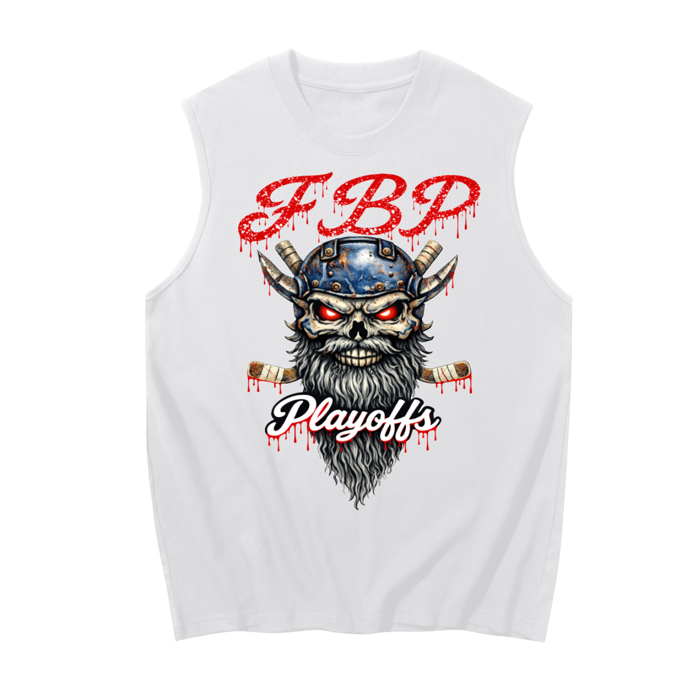 Men's Sleeveless Cotton Tank Top  Playoff  Hockey