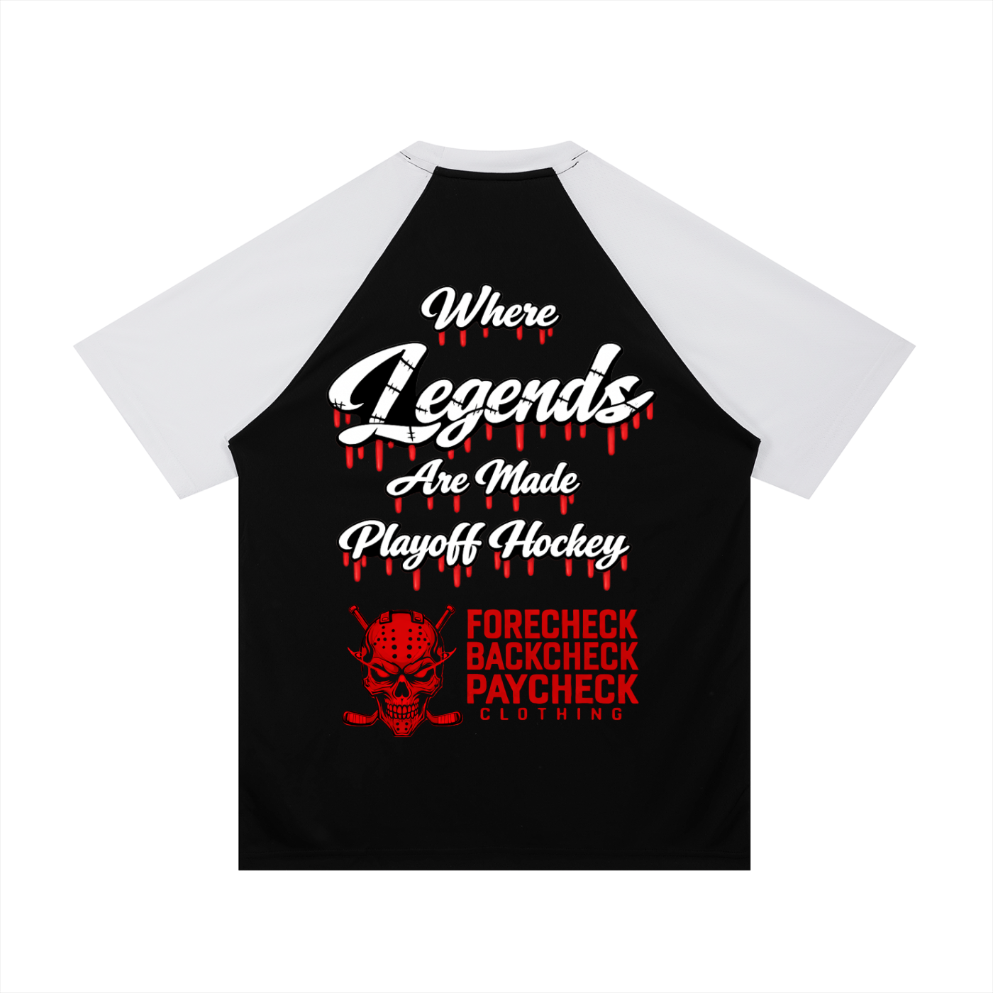 Contrast Raglan Sleeve Mesh T-Shirt Playoffs