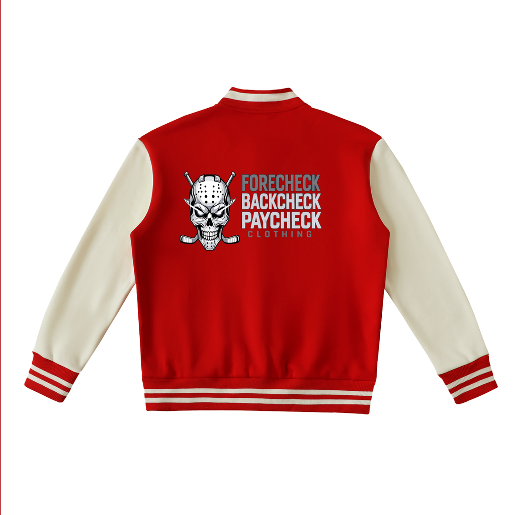 Two-Tone Fleeced Varsity Jacket hockey