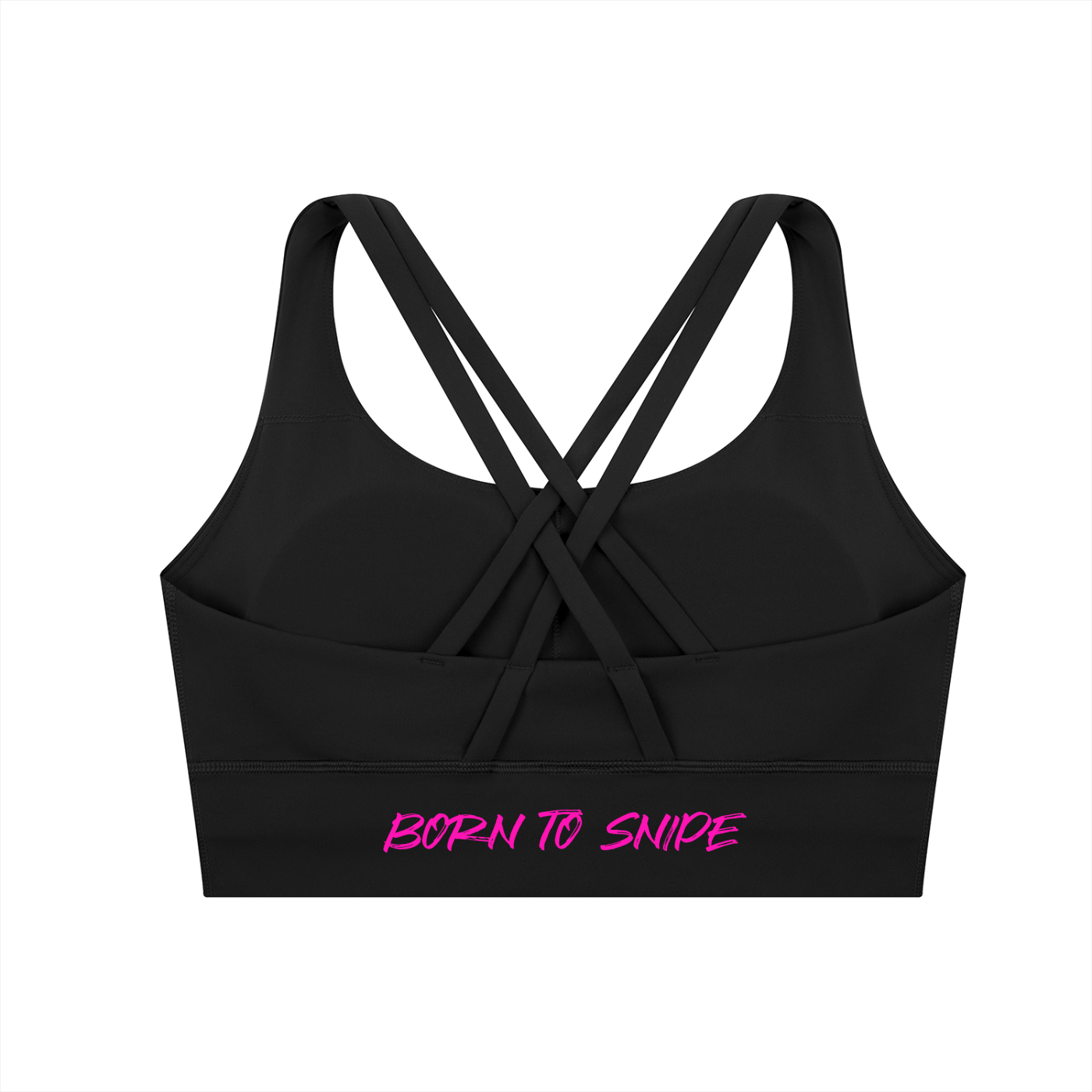 Strappy Criss-Cross Sports Bra Ringette Sniper