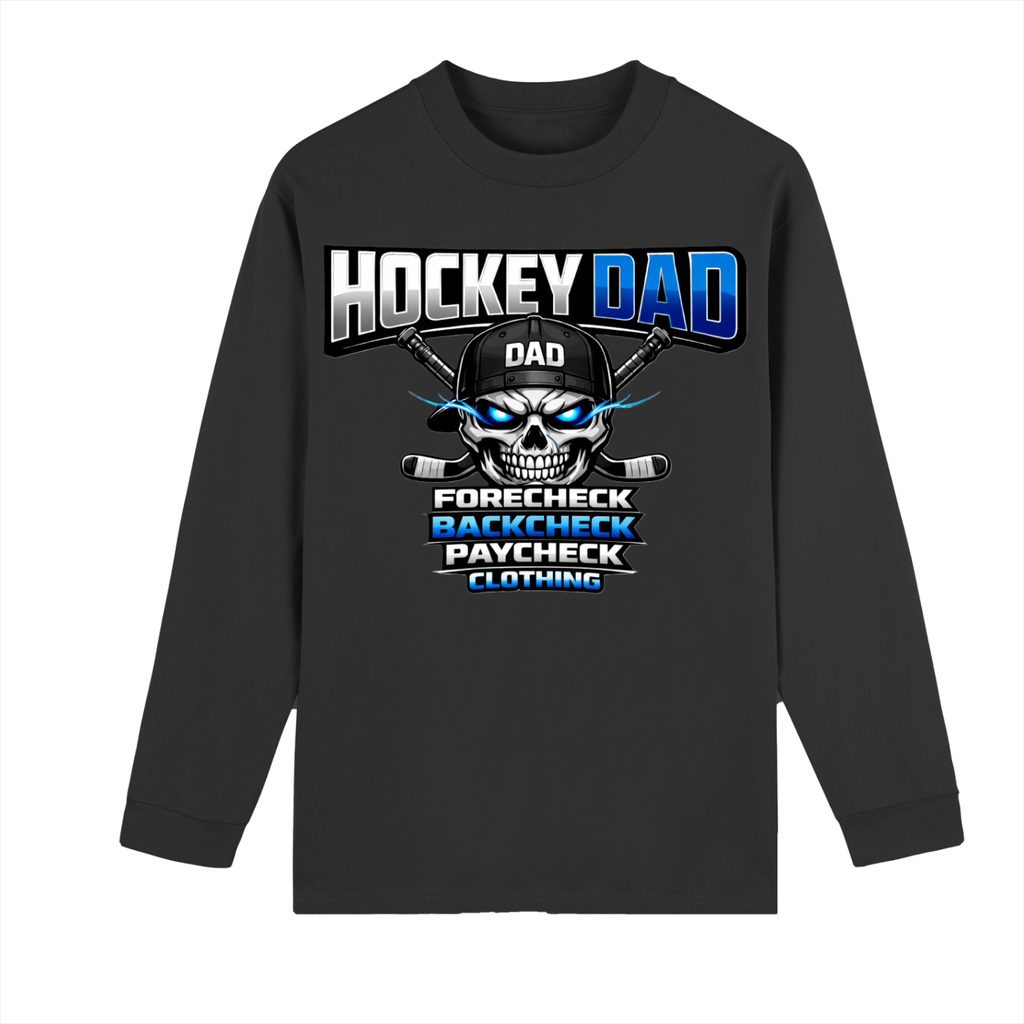 Crew Neck Long Sleeve Shirt proud hockey Dad