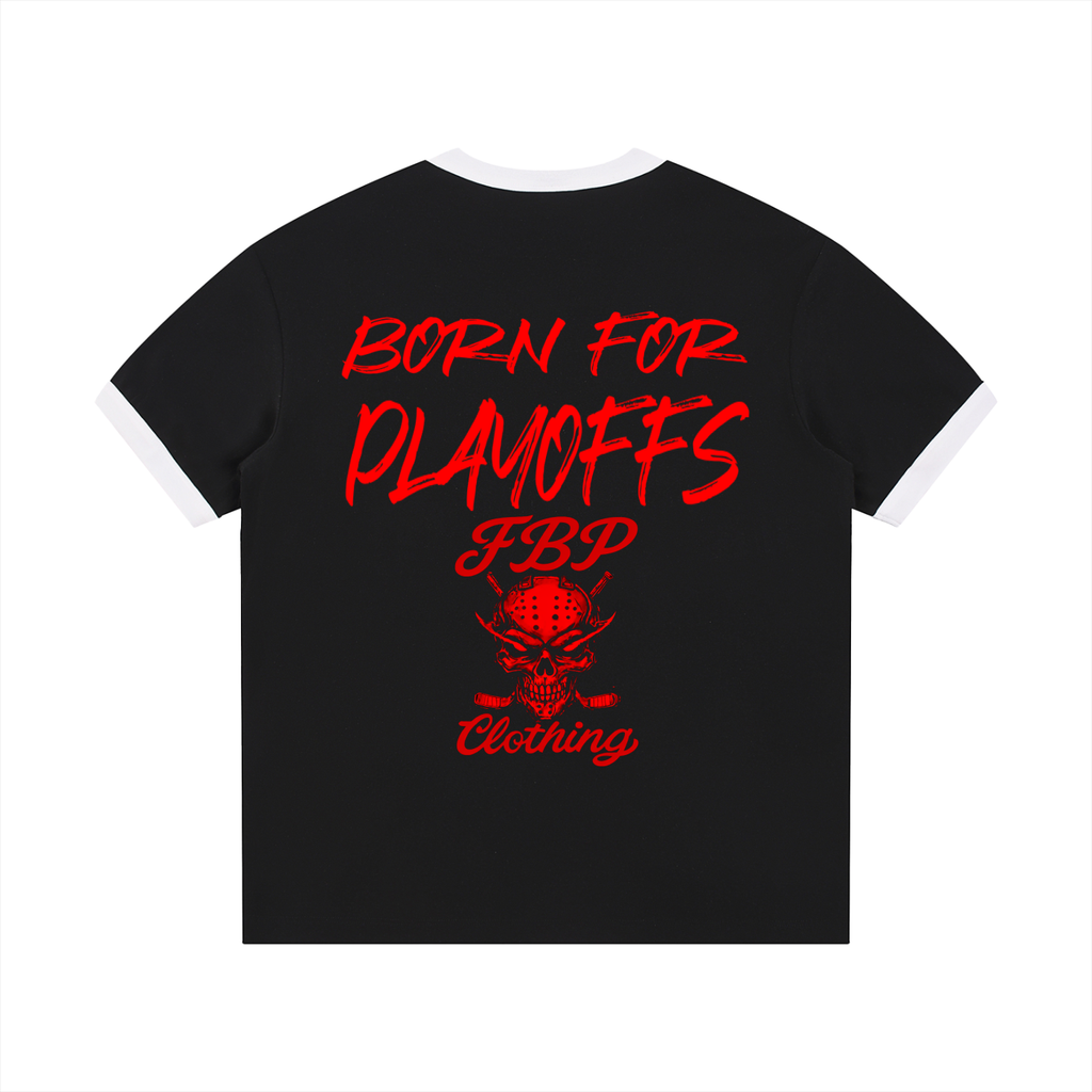 Contrast Edge Ribbed Crewneck T-Shirt Playoff