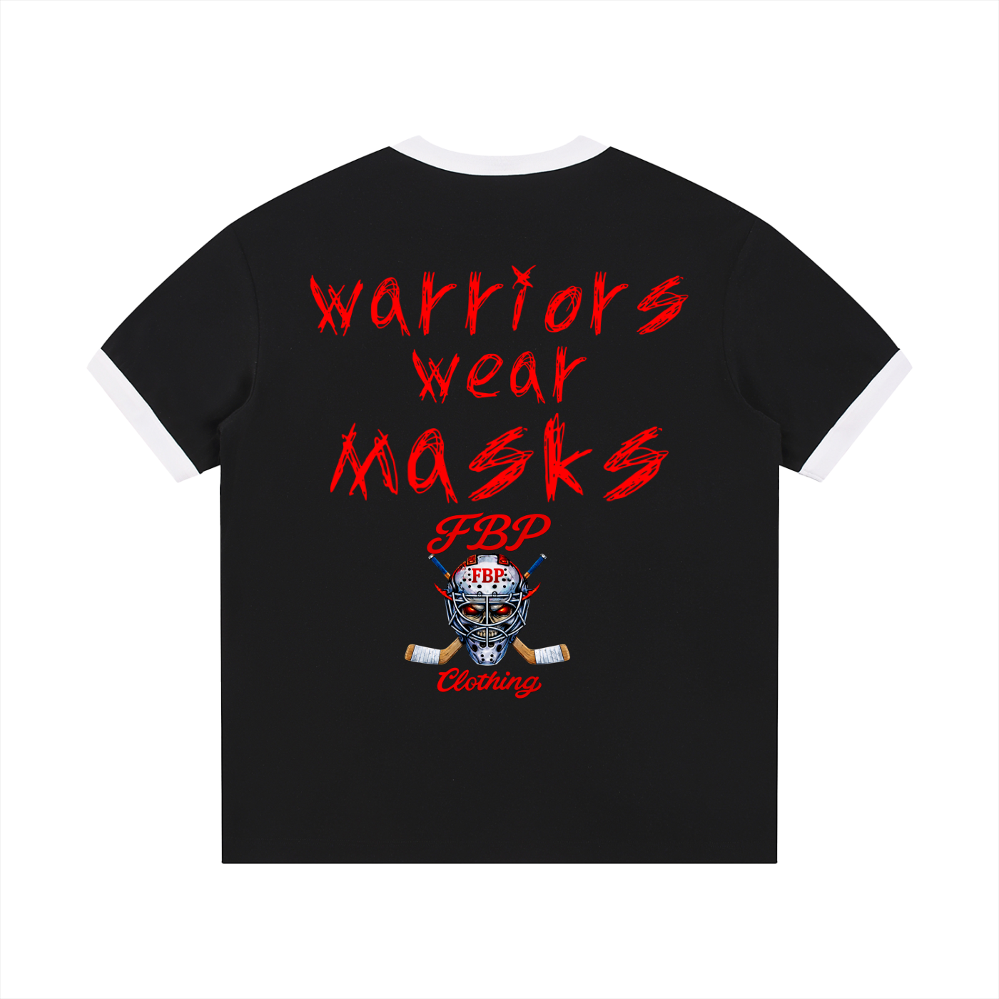 Contrast Edge Ribbed Crewneck T-Shirt Goalie Warrior