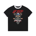 Contrast Edge Ribbed Crewneck T-Shirt Playoff