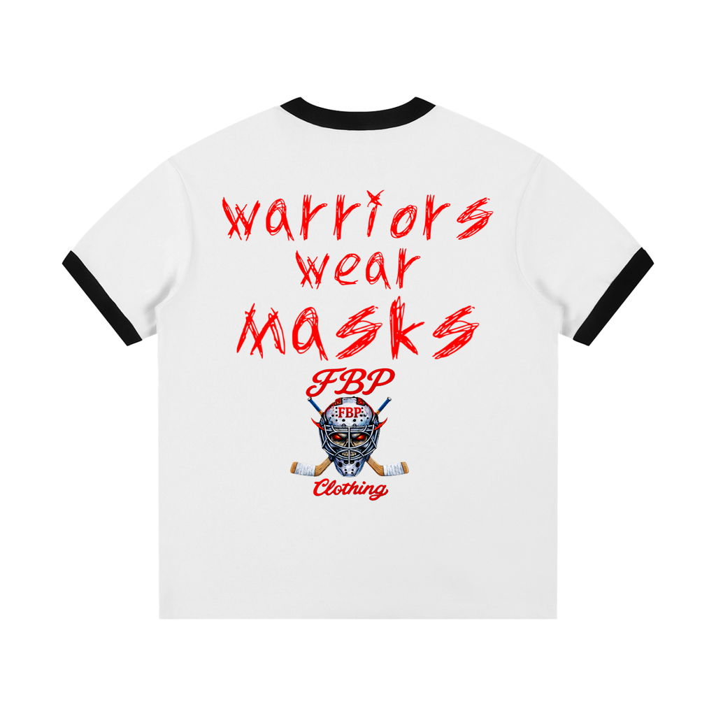Contrast Edge Ribbed Crewneck T-Shirt Goalie Warrior