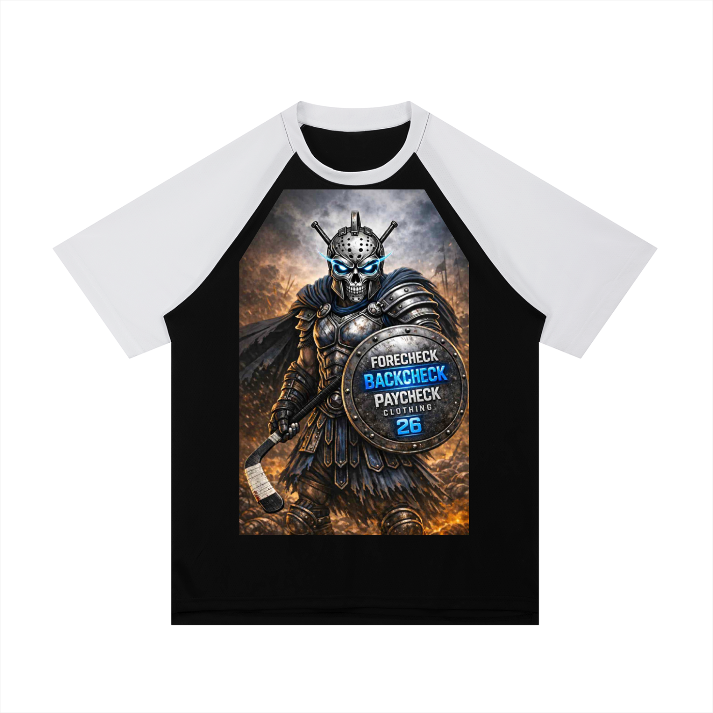 Contrast Raglan Sleeve Mesh T-Shirt warrior 26