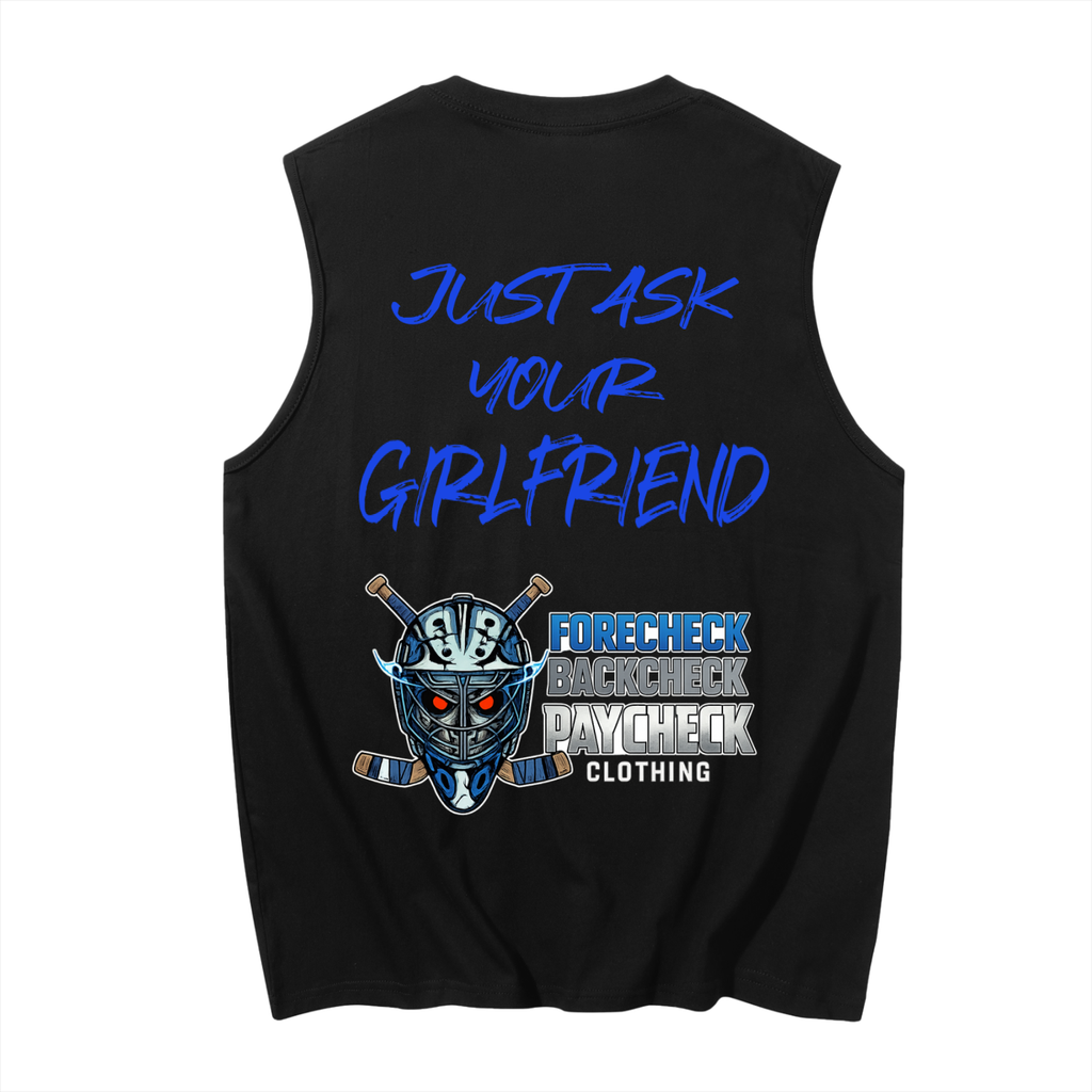 Men's Sleeveless Cotton Tank Top Goalie