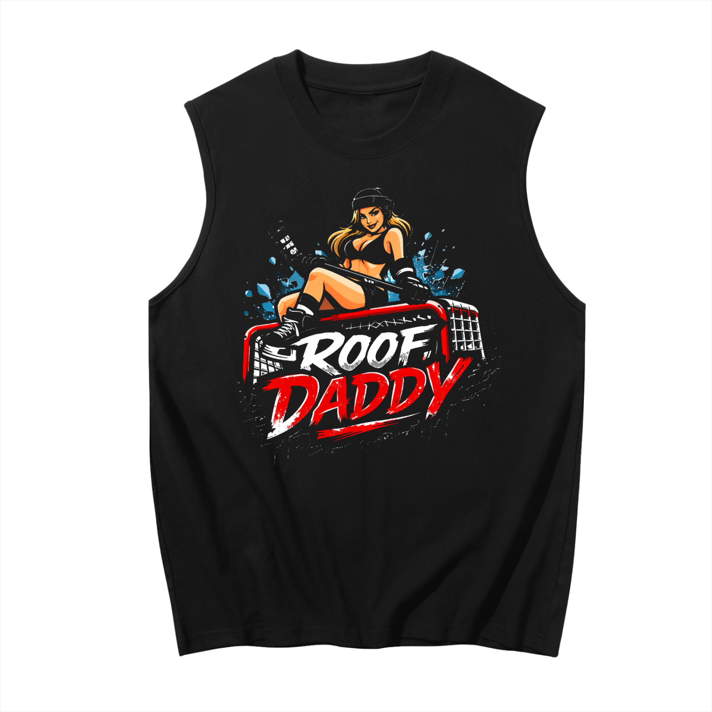 Men's Sleeveless Cotton Tank Top Roof Daddy